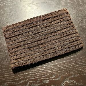 Vintage Brown Cord Clutch